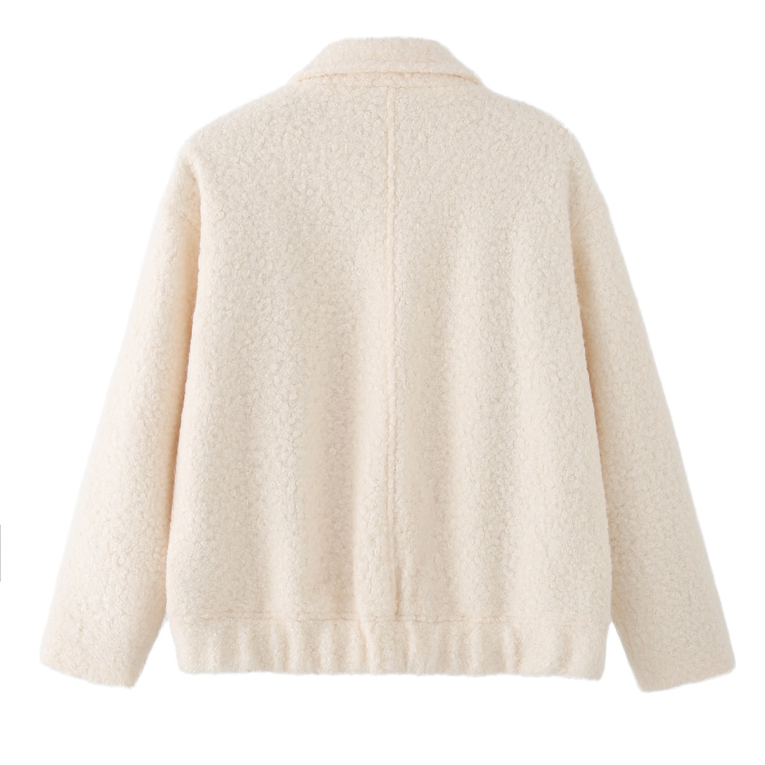 Women's loose Lapel casual woolen blend coat