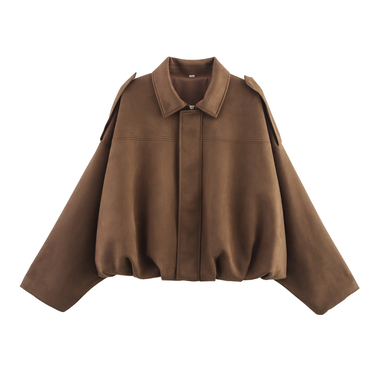 Women's casual suede texture pilot jacket Coat