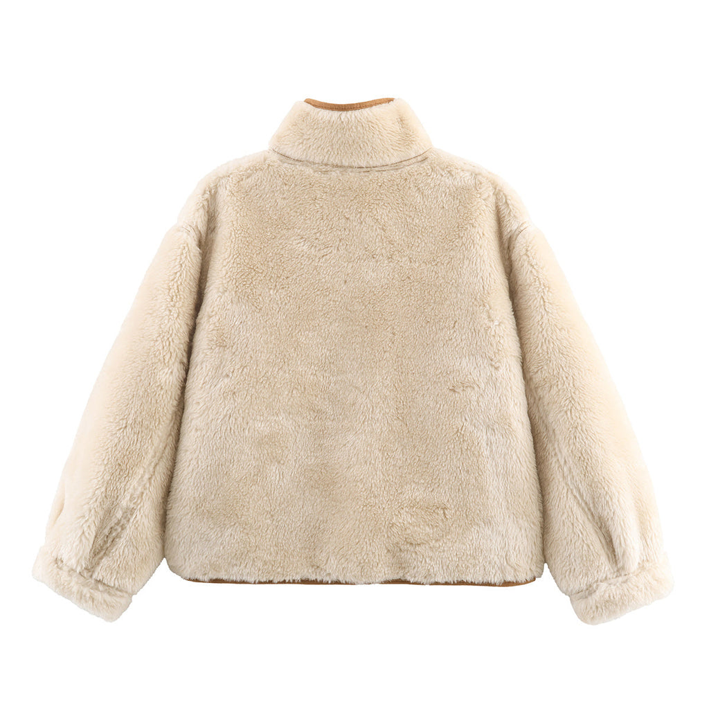 Women's double-sided wear fleece warm jacket Coat