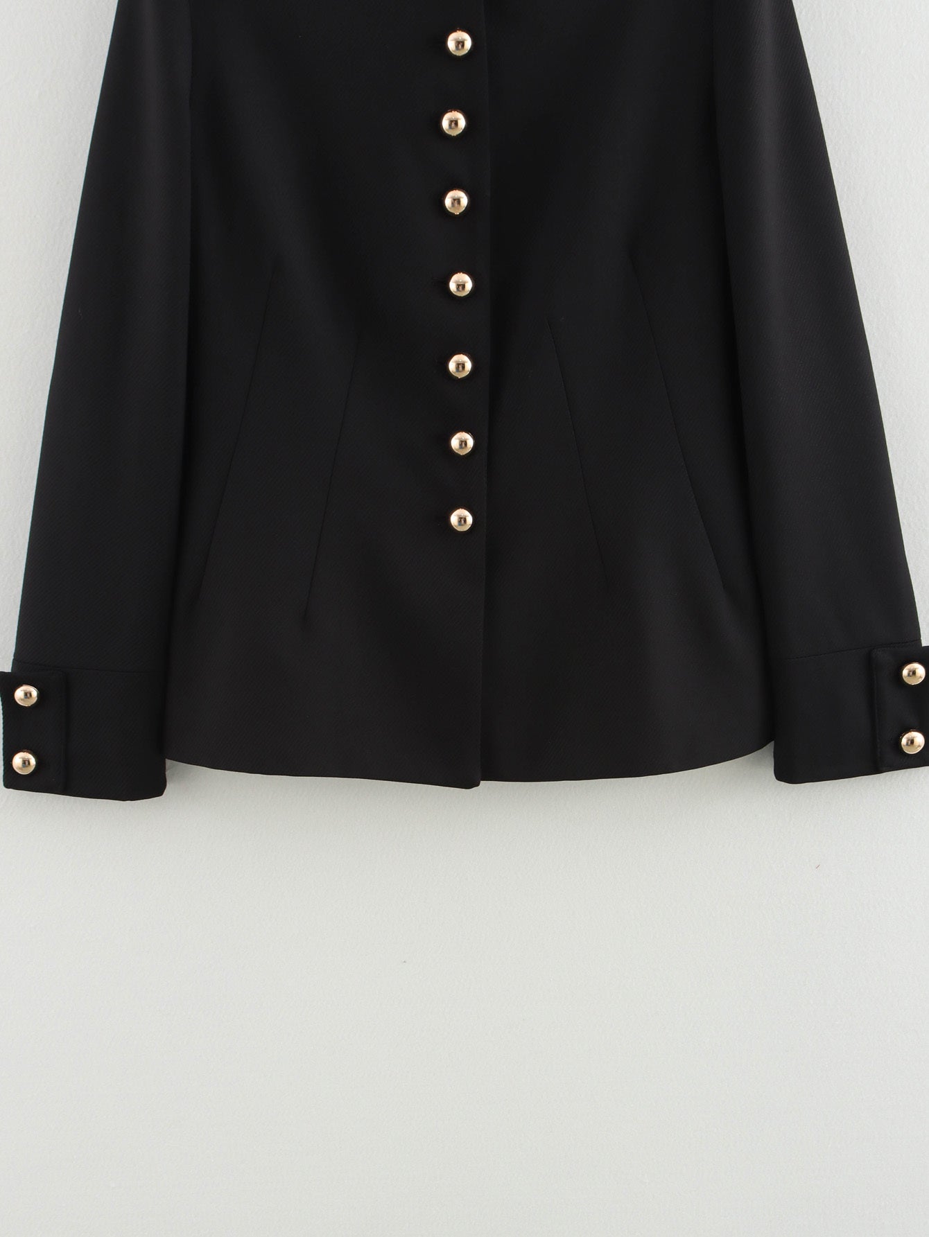 Women's slim single breasted stand collar Blazer Coat